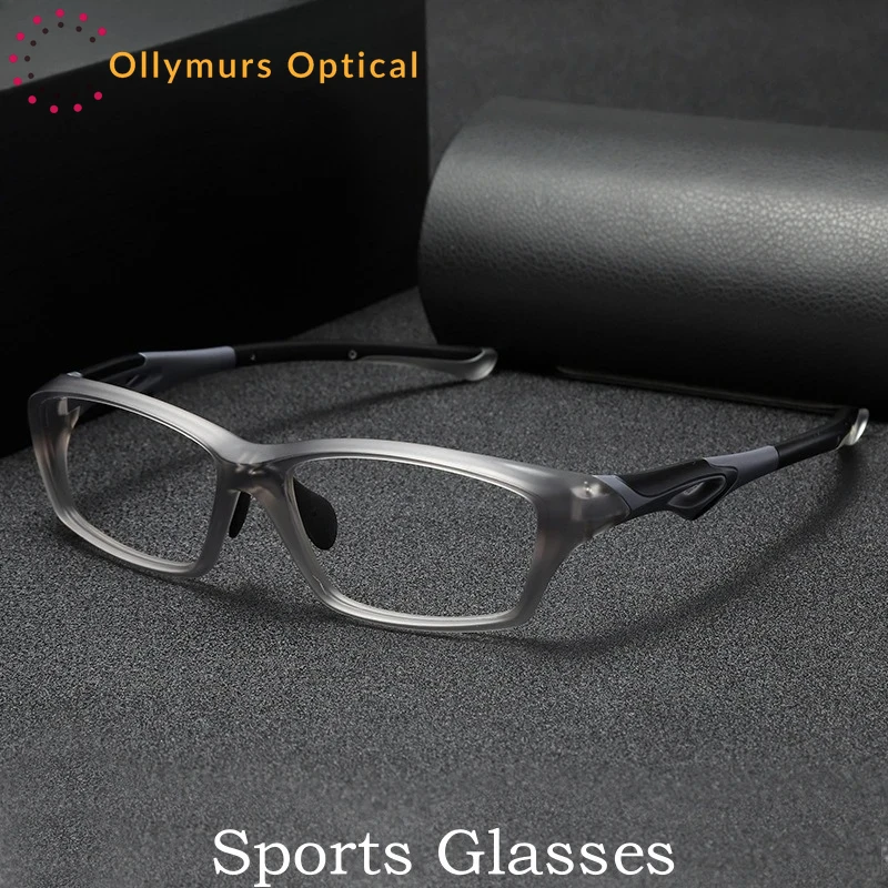 

OLLYMURS Fashion Cycling Glasses Women TR90 Retro Trendy Big Face Optical Prescription Sports Eyeglasses Frame For Men FJ81277