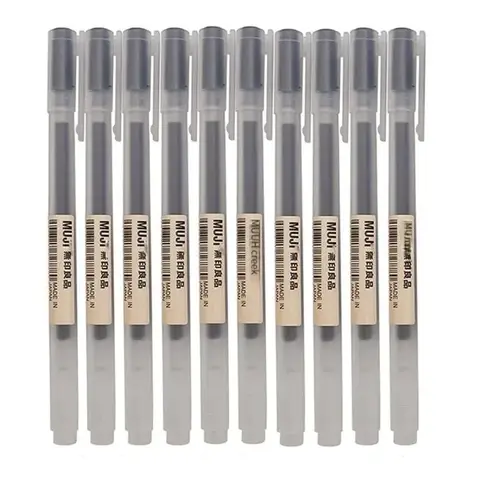 6/8Pcs/Set MUJIs Gel Pen Black/Red/Blue 0.38/0.5mm Ink Japan Color Pen Office School Ballpoint Pen Japanese Kawaii Stationery