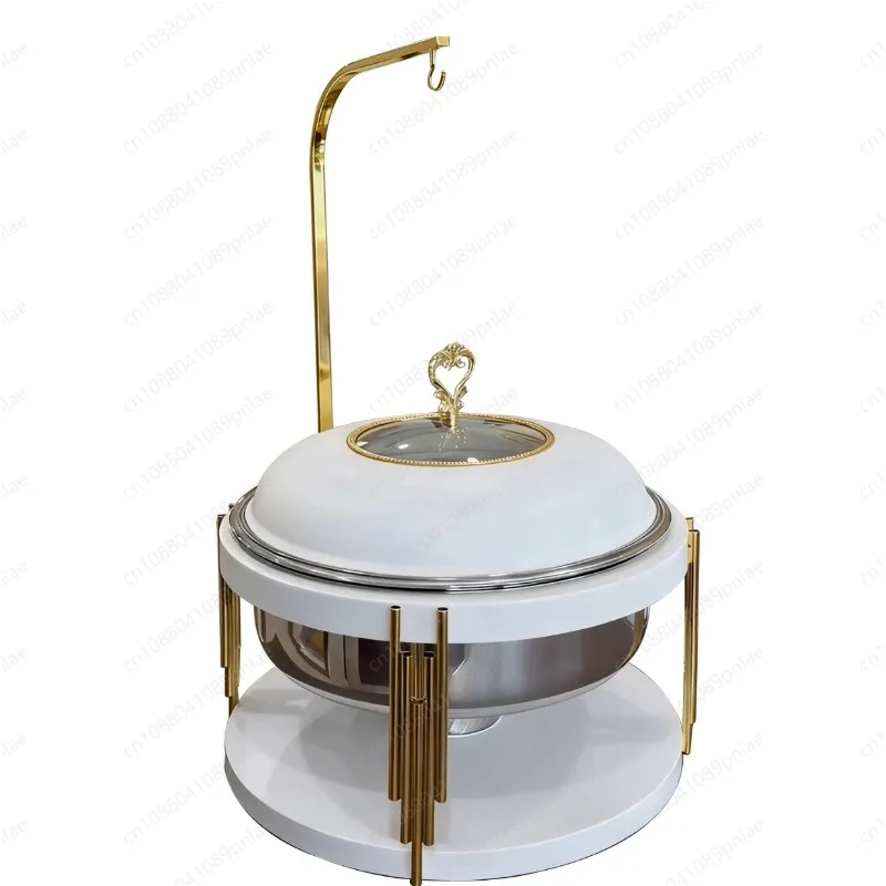 Detachable Rocket Shape 10L Hanging Chafing Dish White Black Catering Food Warmer For Wedding Party Banquet