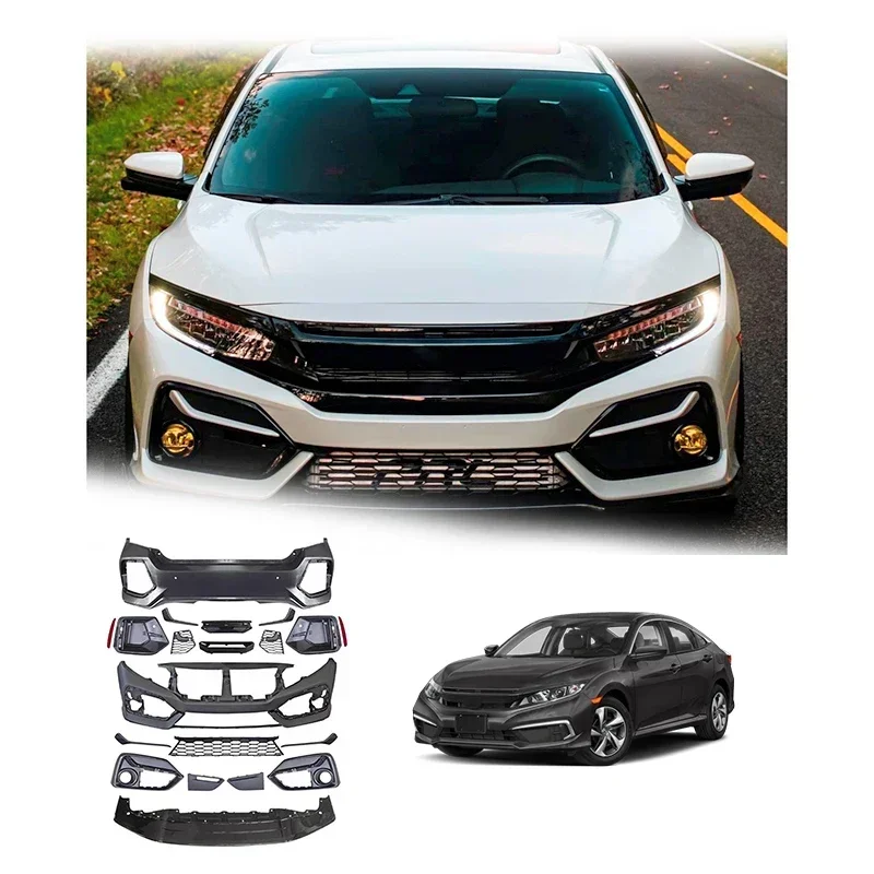 

STLFHot Selling 2024 Si Style Body Kit Car Pp Abs Material Bumper Body Kit for Civic 2016-2023