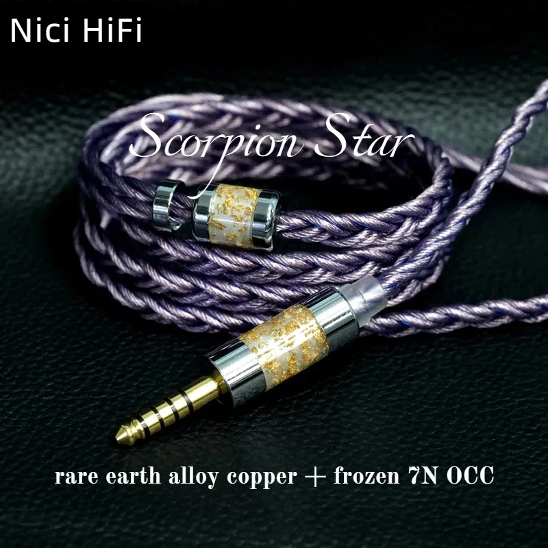 

Nici HiFi 23 IEM Upgrade Extension Cable for DaVinci Conch Klanar Himalaya's MMCX 2-Pin 4.4mm Balanced/3.5mm Stereo
