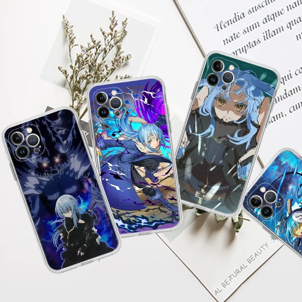 Capa de telefone Rimuru Tempest para iPhone 13 14 Pro Max XS XR 12 11 Pro 13 Mini 6 7 8 Plus Capa traseira transparente