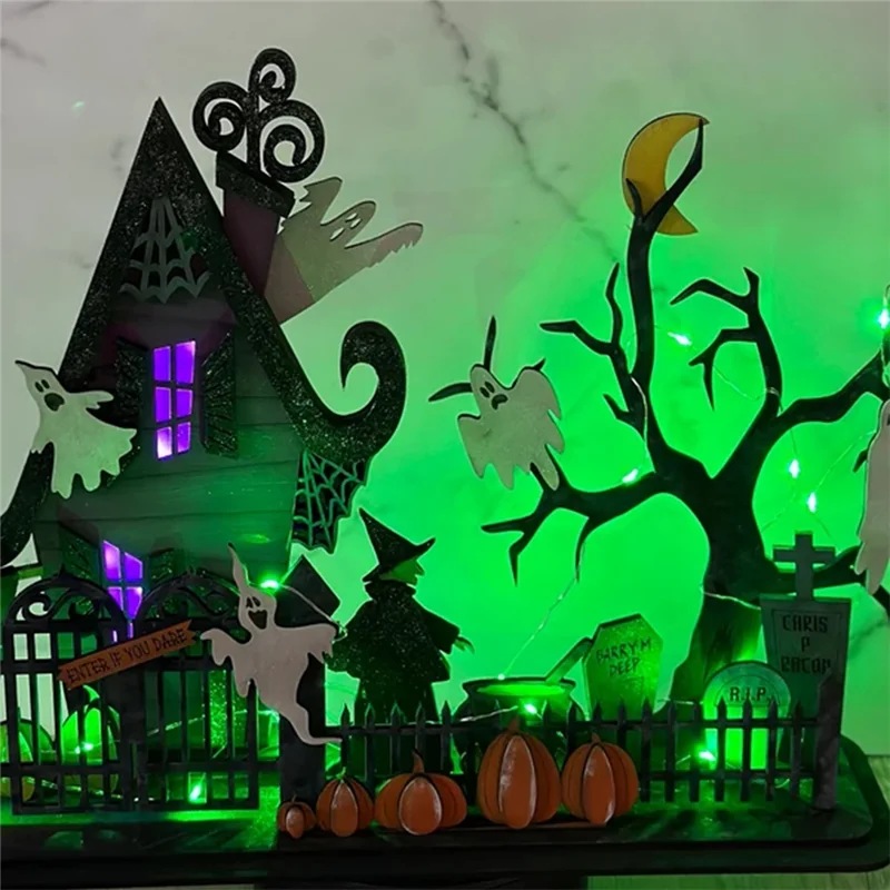 

WW-Halloween для домашних вечеринок, украшения, деревянный стол, знак, центральная часть, комплект ведьмы, дом с привидениями для использования в отеле