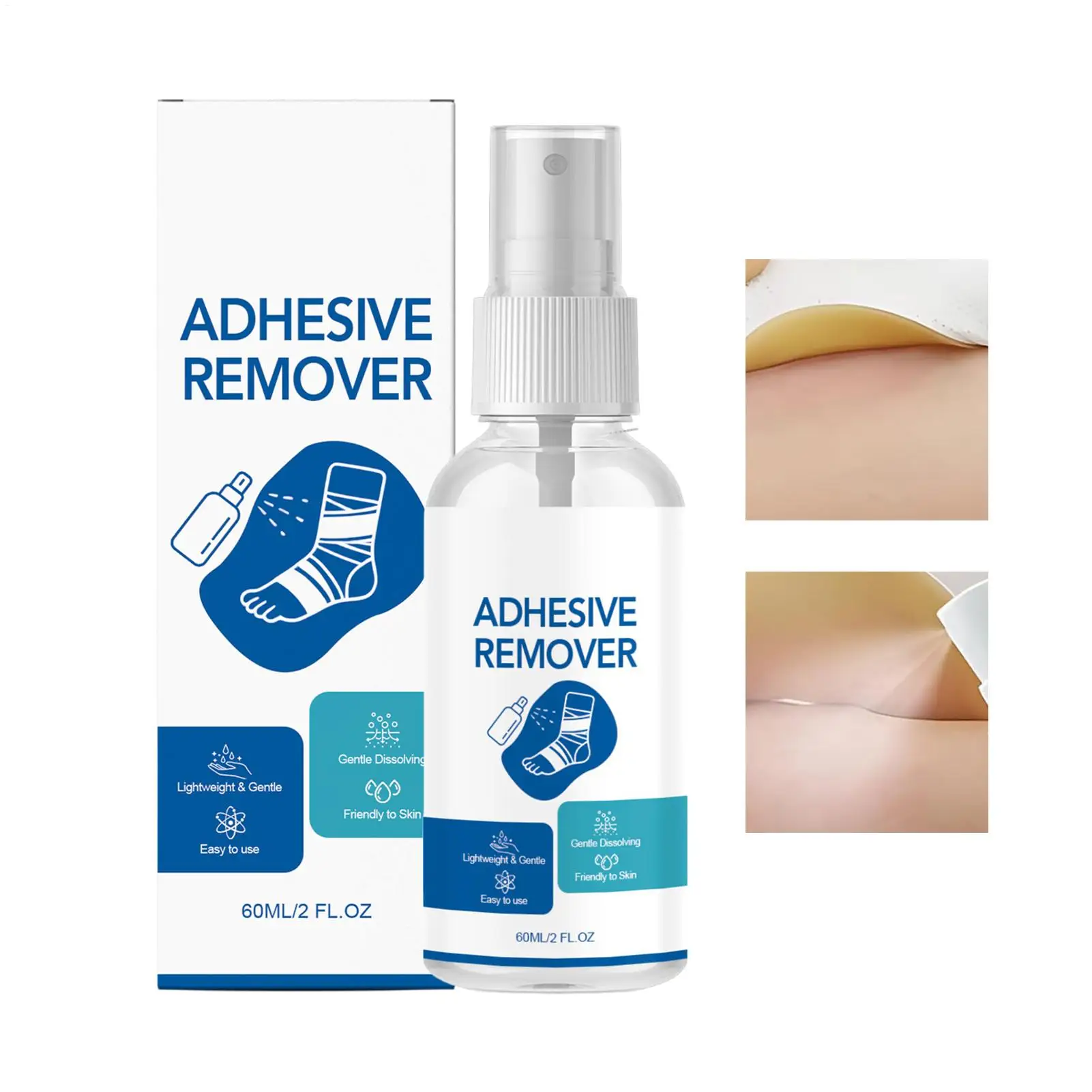 60ML Glue Removal Skin Tape Remover Adhesive Remover Spray For Skin For Men Women Family Grandparent Friend Sticker Film Patch