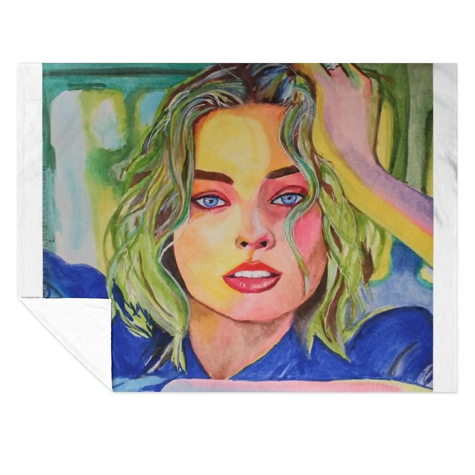 

Margot Robbie Throw Blanket Picnic wednesday Nap Moving Blankets