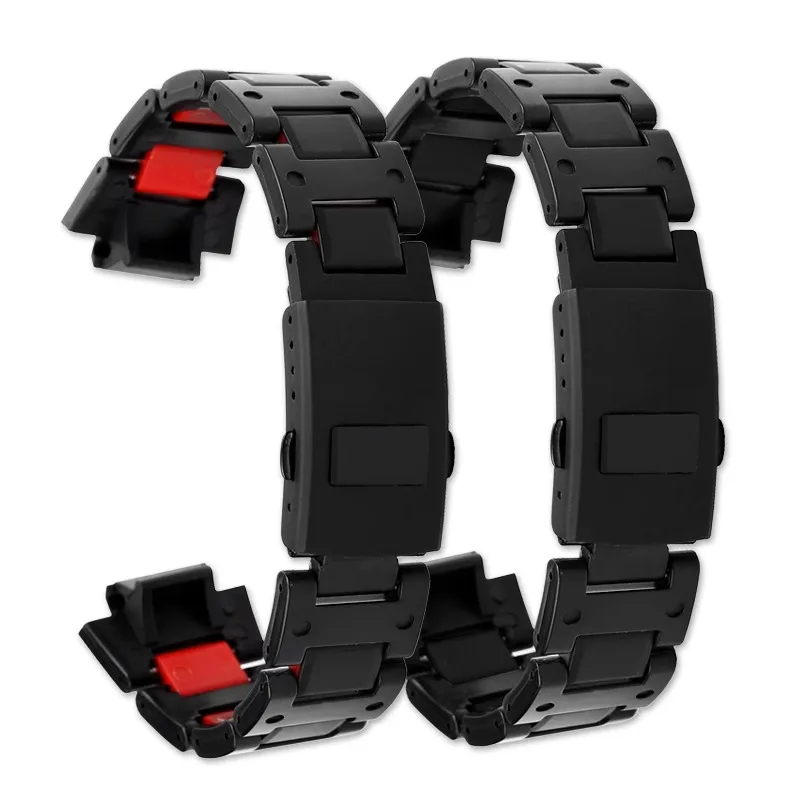 Pulseira de aço de plástico preto masculino, pulseira de relógio, alta qualidade, apto para Casio G-SHOCK, DW5600, GW-M5610, GA-2100, DW-6900 Series