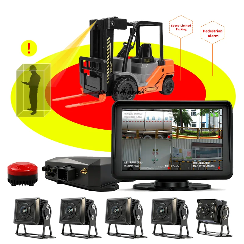 

Pedestrian Alert and AI Collision Avoidance with Human Vehicle Detection and Voice Alarm for Forklift and Construction Machinery