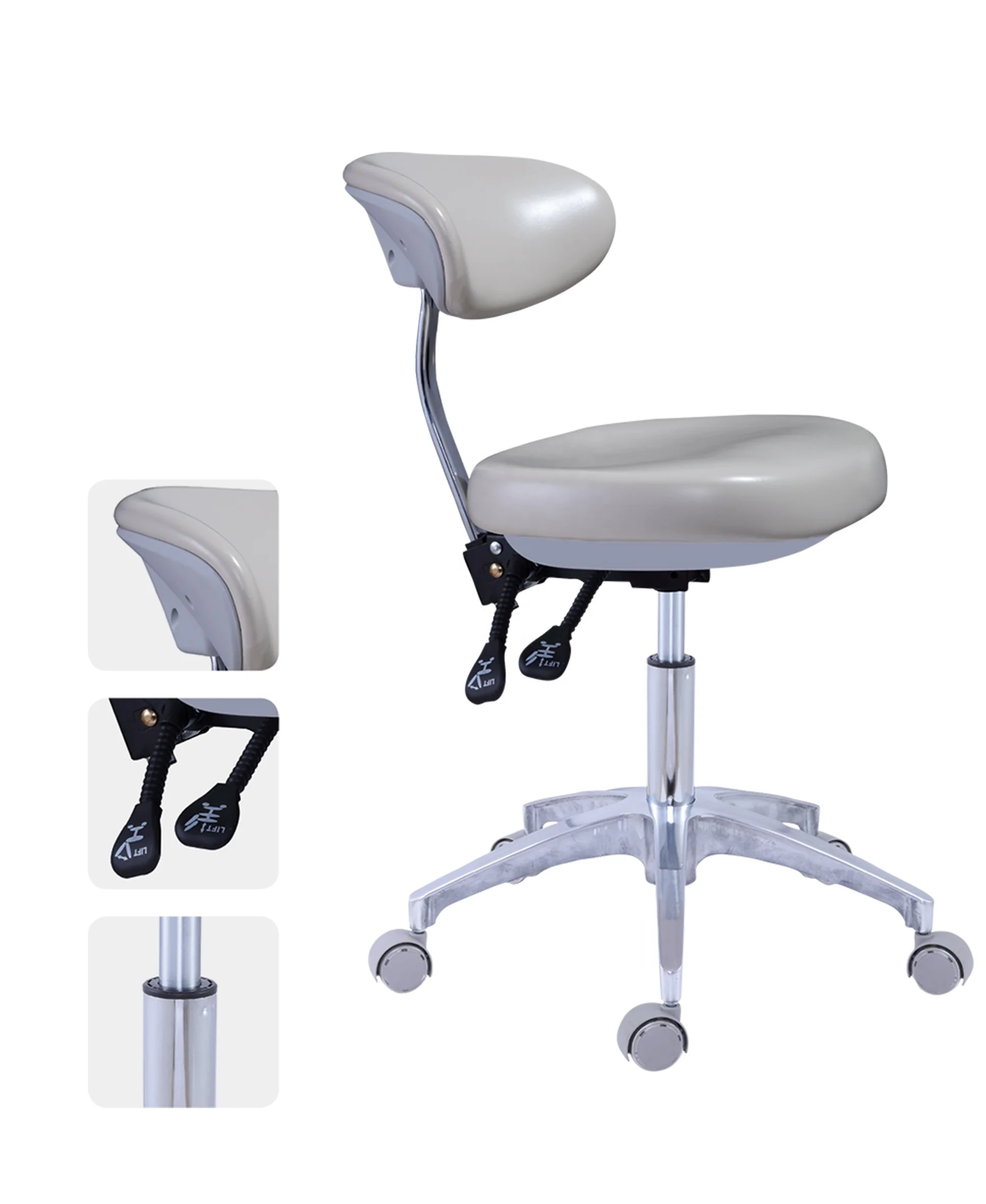 Top Quality Ergonomic Design New Dentist Stool Lift Swivel Chair for Hospital Nurse Assistant Tool Dental Chair