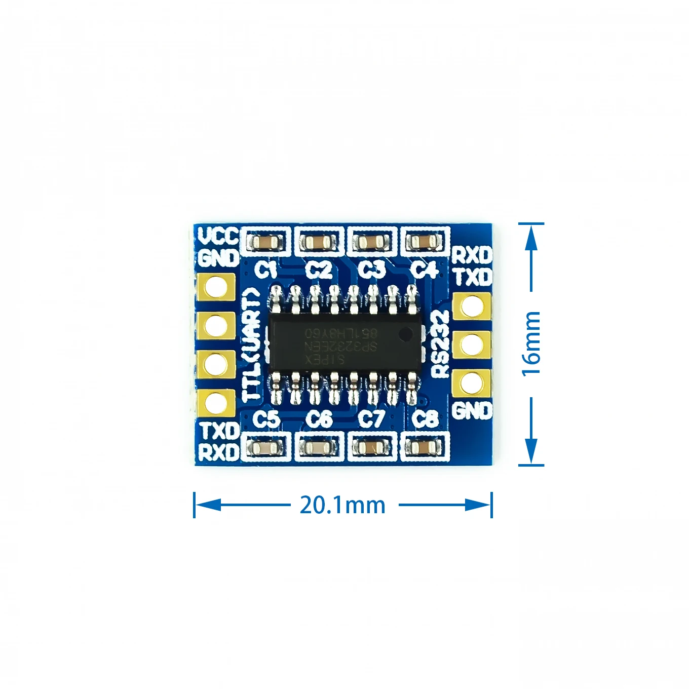 RS232 SP3232 TTL para RS232 Módulo RS232 para TTL Brush Line Módulo de porta serial