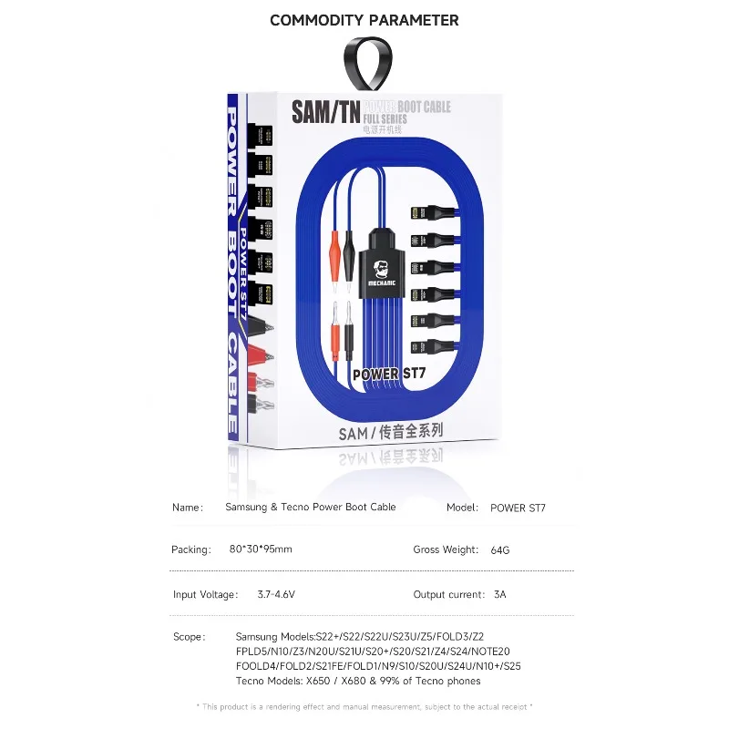 

MECHANIC Power ST7 for SAMSUN TRANSION Power Cord Compatible All S22 Models and S9 Ribbon Cables Are Original Factory Grade