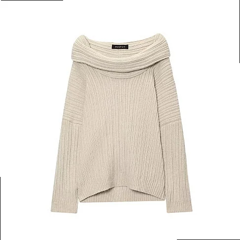 Off Shoulder Knit Sweater Women Loose Pullover Tops Jumper Casual Blouse Soft Yarn Knitwear Spring Summer