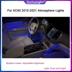 Ouchuangbo 볼보 XC90 2015 2021 앰비언트 앰비언트 조명, 분위기 조명 백라이트, 다이내믹 무드 조명 장식