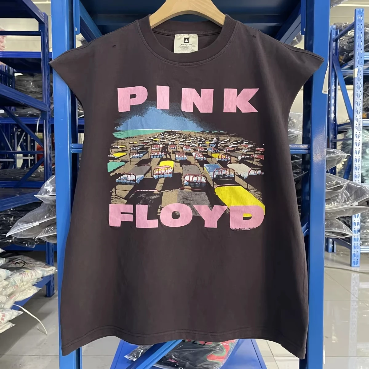 Factory Custom High Quality Cotton Men's T Shirt Letter Print Tops Tee Washed Old Vintage Streetwear Sleeveless Tshirts Men