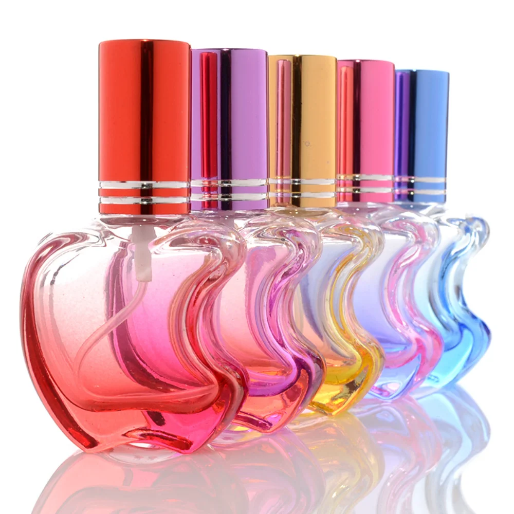 1pc 10ml Colorful Empty Glass Perfume Bottle Small Sample Portable Parfume Refillable Scent Sprayer Bottle