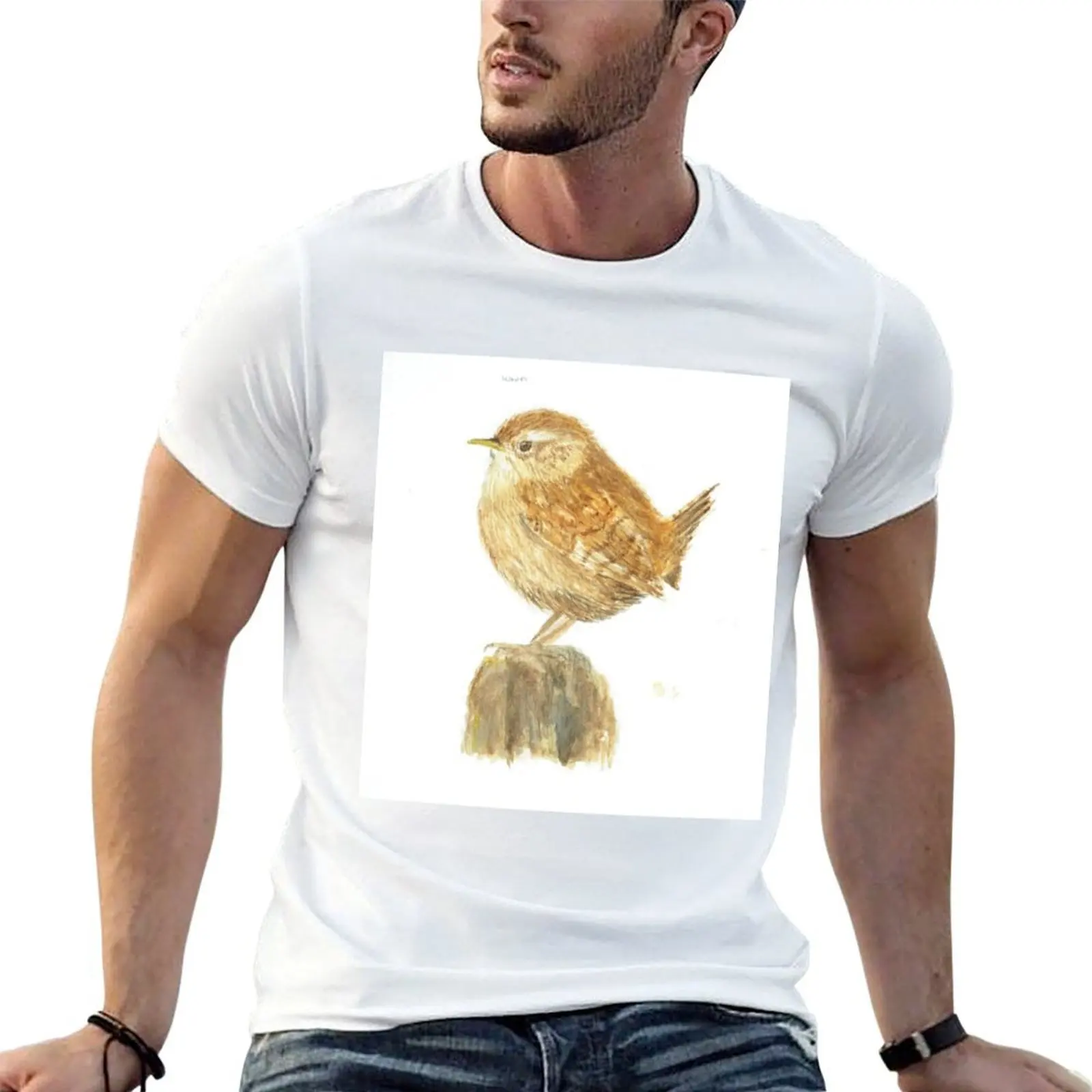 

watercolour wren T-Shirt anime t shirts oversize man t shirt graphic t shirts for man graphic tees T-shirt