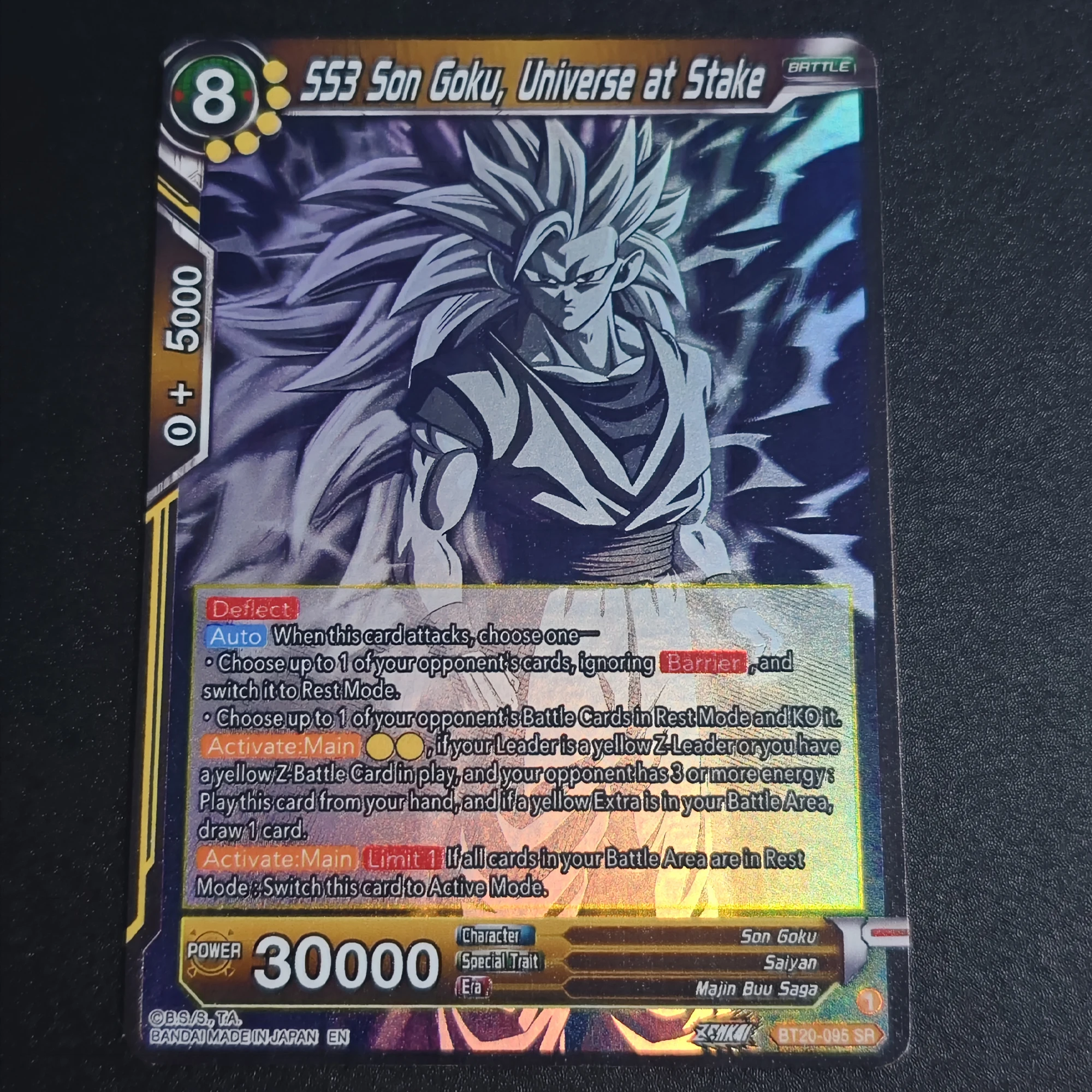

Diy Self Made Dragon Ball Super Saiyan Goku English Version Rare Flash Card Single Card Classic Anime Collection Card Gift Toy