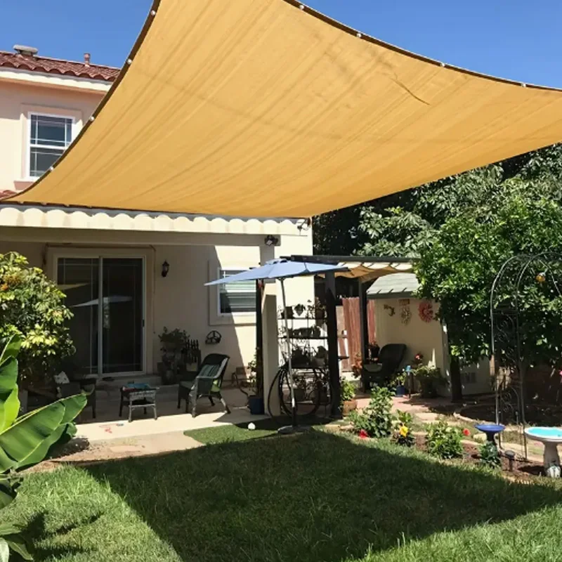Beige Sunshade Cloth Sunshade Durable Sun Protection Shade Mesh Suitable for Terrace Plant Greenhouse Chicken Coop Porch