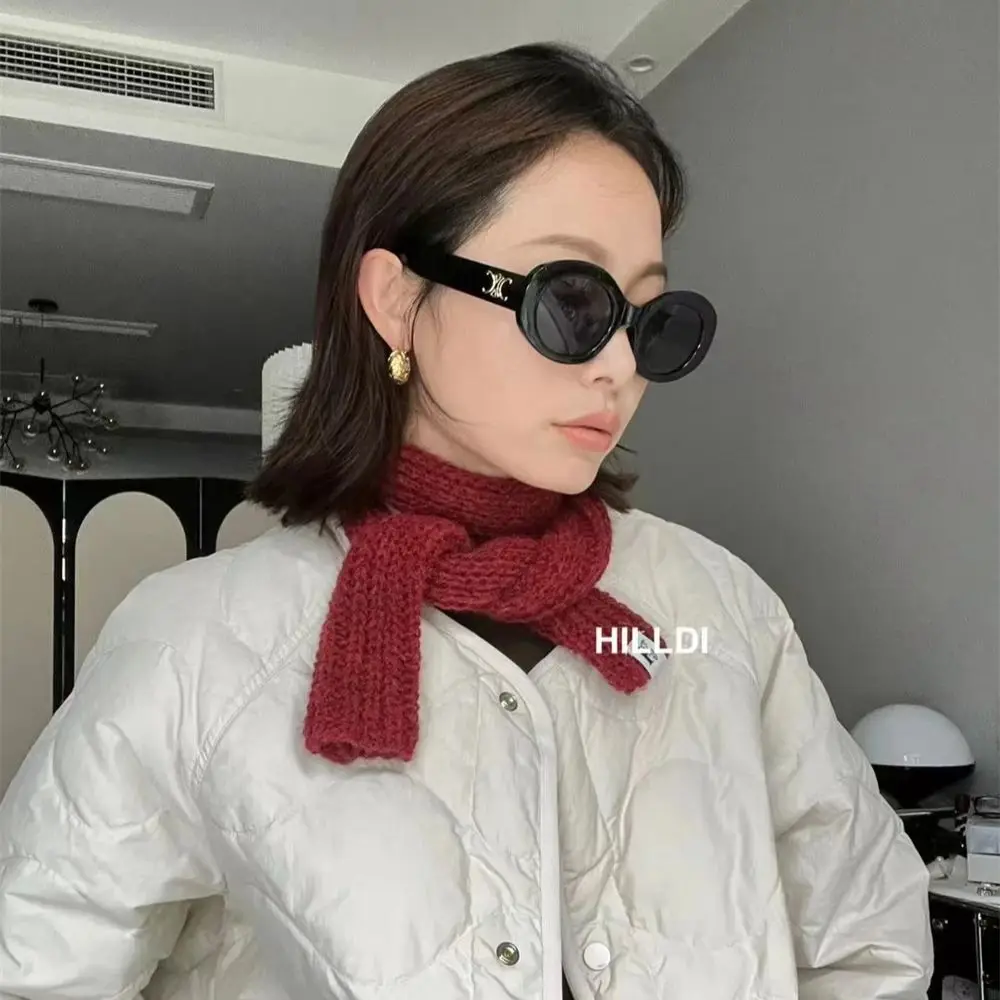 Women\'s Imitation Cashmere Scarf Winter Solid Color Shawls Narrow Long Scarf Female Korean Version Chunky Wool Knitted Scarves