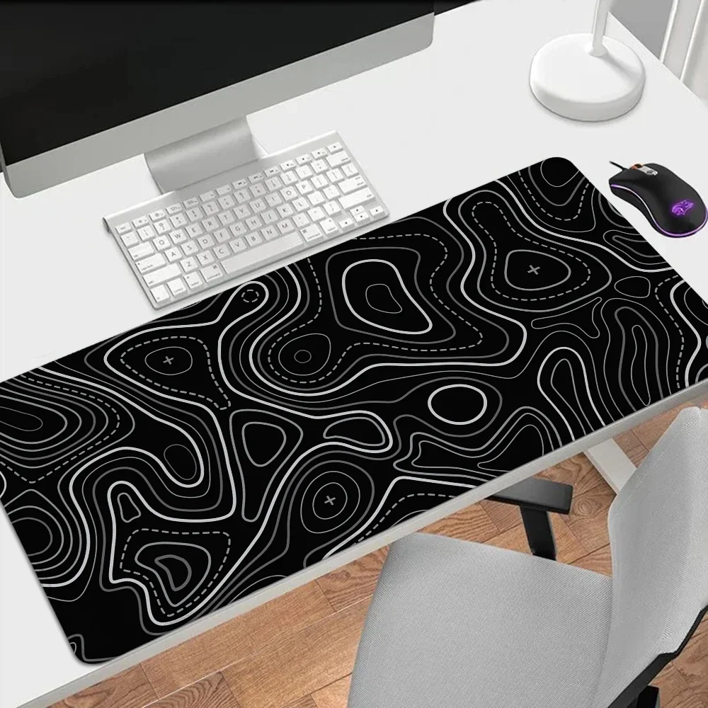 Alfombrilla de ratón con patrón geométrico para Pc, alfombrilla de ratón de Anime, accesorios de configuración para juegos, escritorio, Diy, 900x400