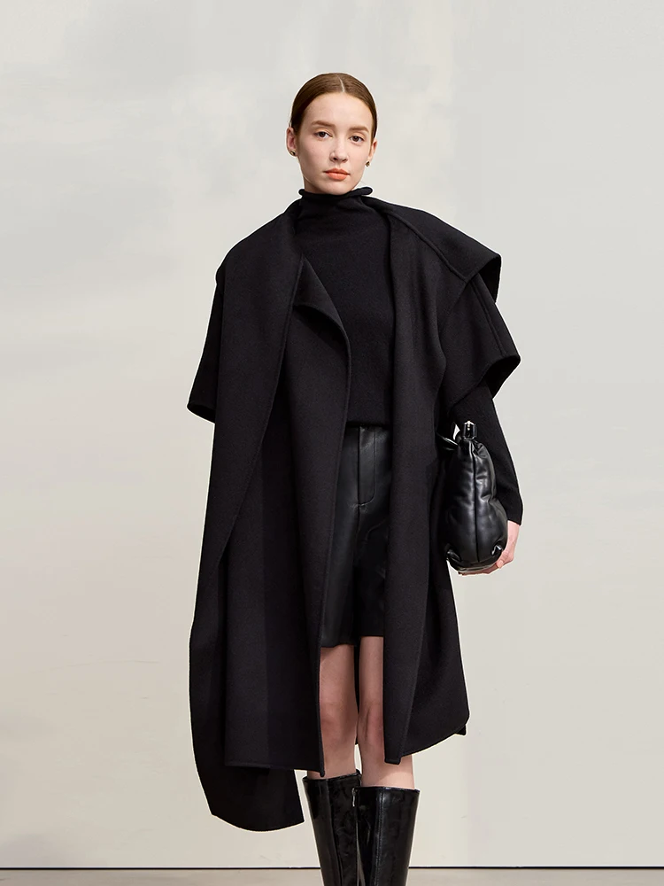

Amii Minimalism Women's Coat 2025 Winter New Solid Warm Loose Long Women's Woolen Coat Fashion Versatile Clothing Female12524038