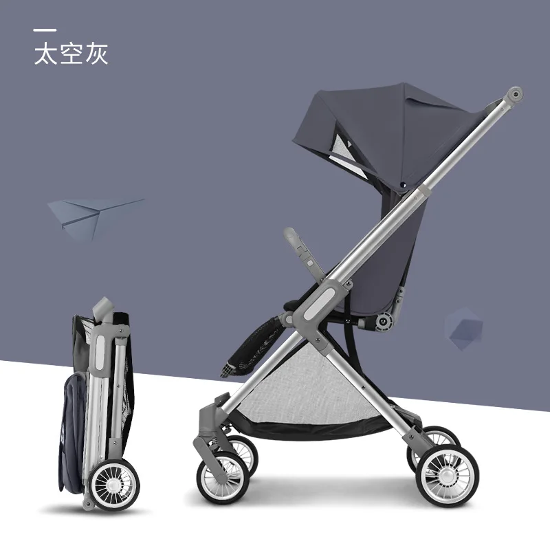 Baby Stroller for Newborns Lightweight Umbrella Carrying Cart for Sitting Lying Down Foldable Stroller Boarding Yoyo Leg Rest