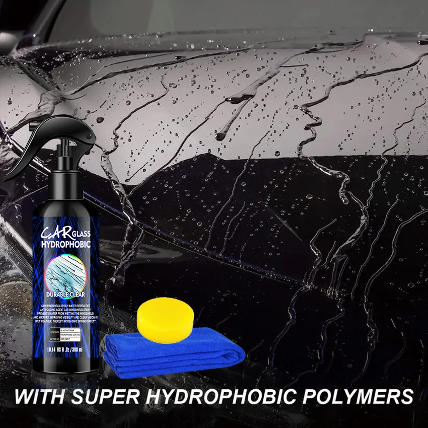 Auto-Wasserabweisender Spray, Anti-Regen-Beschichtung für Autos, hydrophobe Anti-Regen-Flüssigkeit für Windschutzscheiben, Spiegelmaske, Auto-Chemikalie – Detail 6