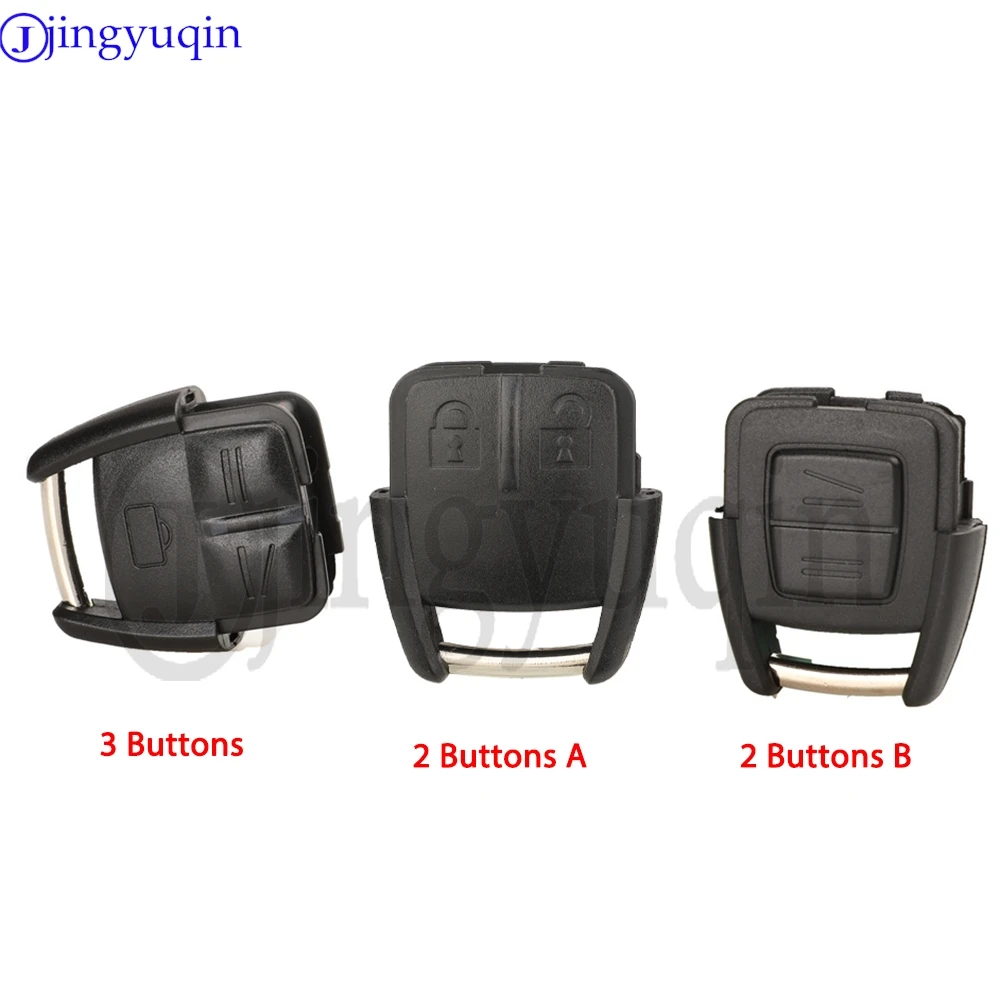 jingyuqin 2/3-Tasten Autoschlüsselgehäuse für OPEL VAUXHALL Vectra Zafira Omega Astra H J Insignia G Mk4 B C Mokka Frontera Fernbedienung
