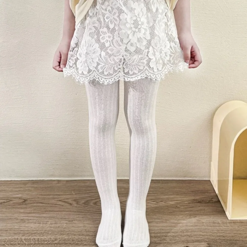

Cute Baby Girls Lace Tights with Skirt Children Pantyhose Thin Sweet Leggings Princess