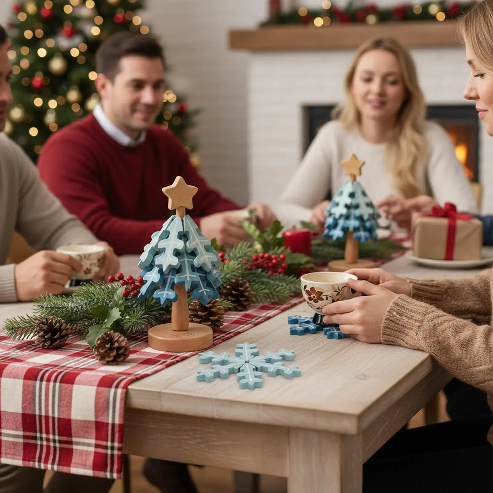 

Деревянная подставка для елки, термостойкие подставки для горячих кастрюль, подставка для рождественской елки для дома, ресторана, квартиры, кухни, сковороды, напитки, тарелки