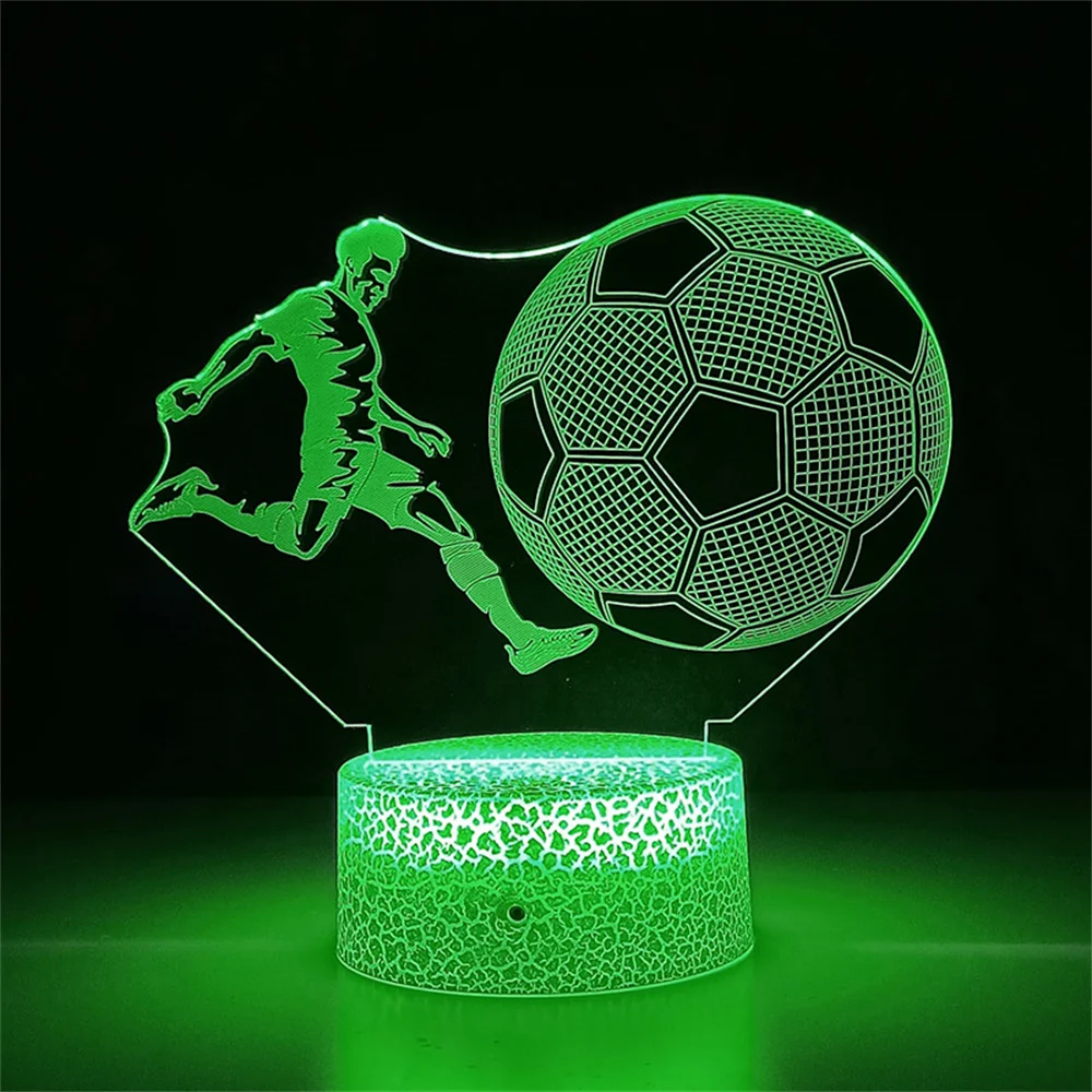 Anime Football Figure 3D Led Night Light Home Room Decoration Table Lamp  Something About Football Prize Christmas Gift