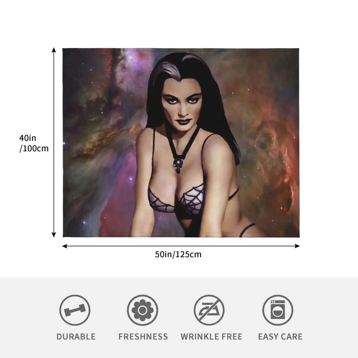 إيفون دي كارلو كما ليلي مونستر رمي بطانية تأثيري أنيمي الطفل المعزي البطانيات القطيفة