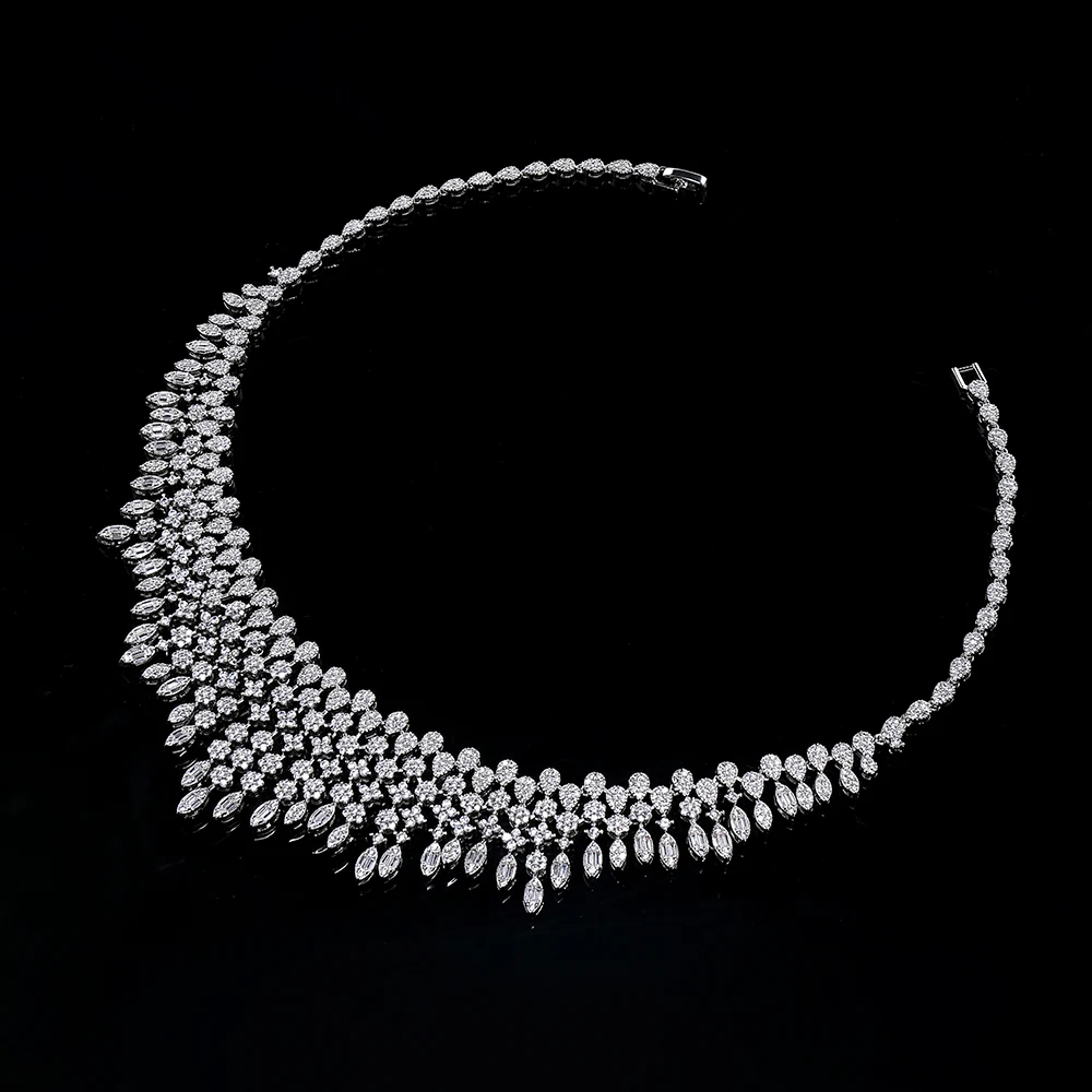2026 New 4-piece African Blue Bridal Jewelry Set New Fashion Dubai Necklace Set Women's Wedding Party Accessories