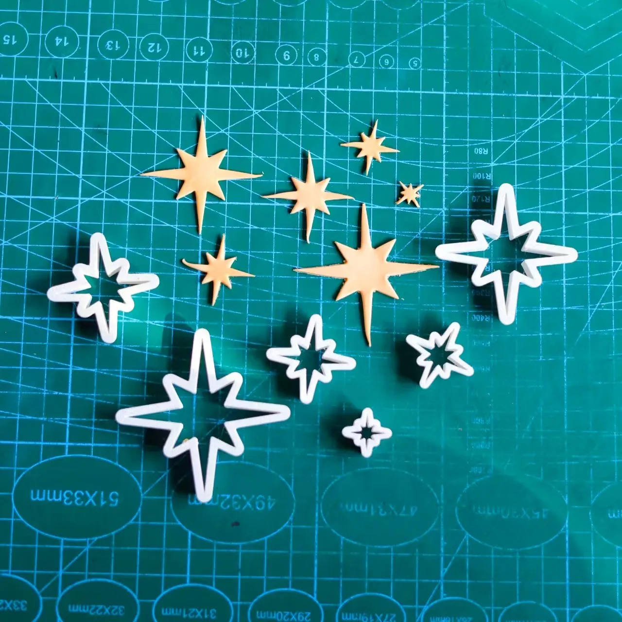 More Style Star Moon Polymer Clay Cutter Designer DIY Clay Jewelry Cutting Pottery Ceramic Model Emboss Decoration Pattern Tool