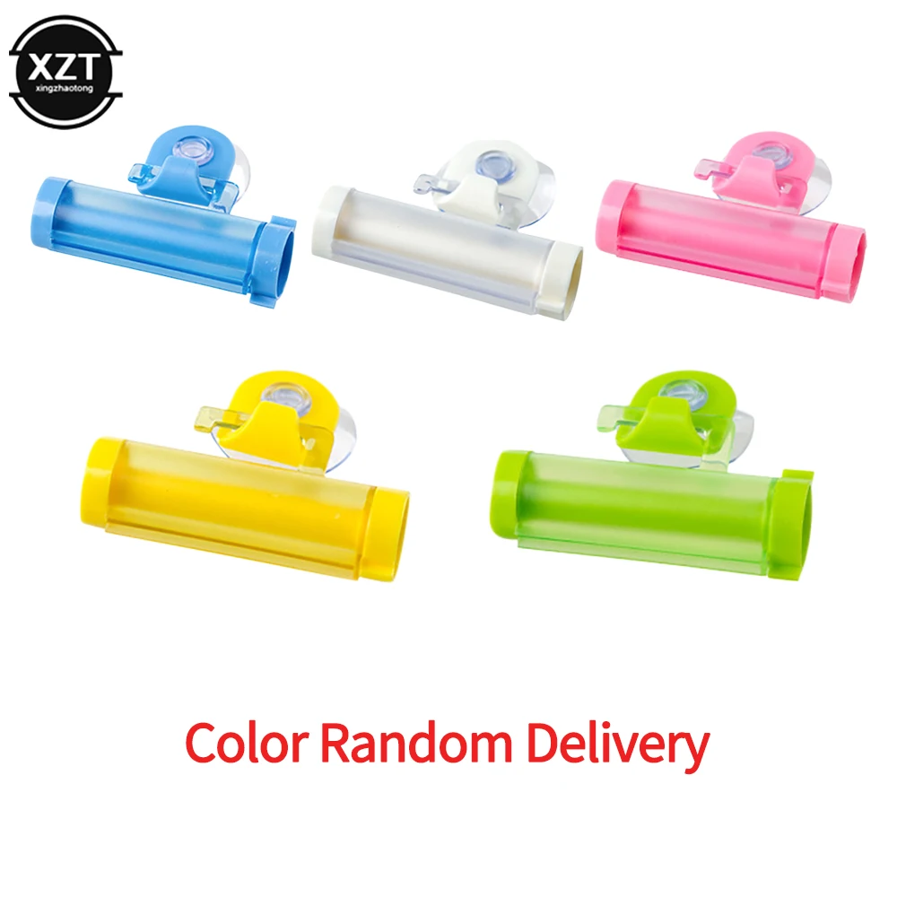 1PC ABS Cute Rolling Squeezer Toothpaste Dispenser Tube Partner Hanging Holder Press Rolling Holder Bathroom Daily Accessories