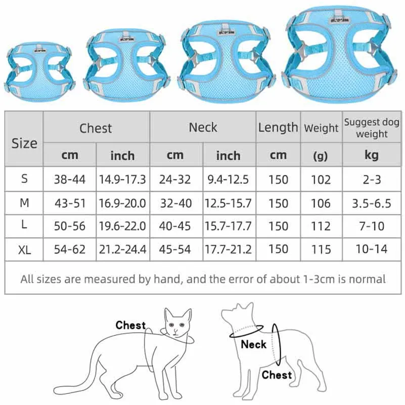 Colete de Roupas para Cães Pequeno Médio Harness Leash Set Puppy Chest Strap Chihuahua Bulldog Andando Correias Pet Supplies