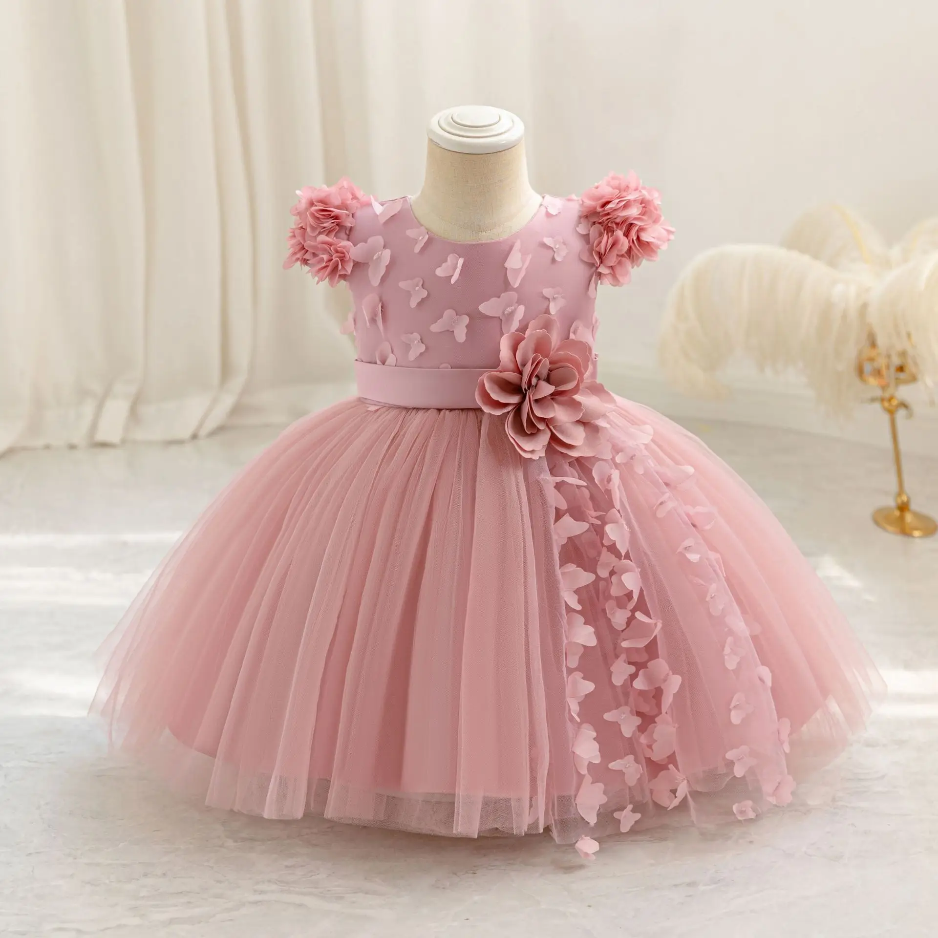 

Baby Girls' Puffy Dresses Butterfly Kids' Girl Princess Dress Infant Children Tulle Clothes