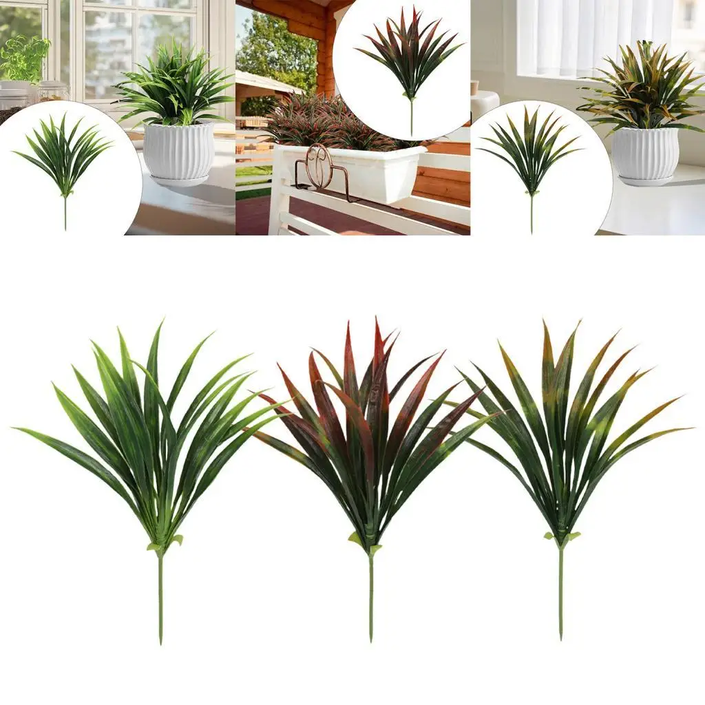 Artificial Grass Plant,Faux Greenery Plant Fake Plant Fake Tall Grass,Artificial Shrub for Window Box,Backyard,Garden,Pathway