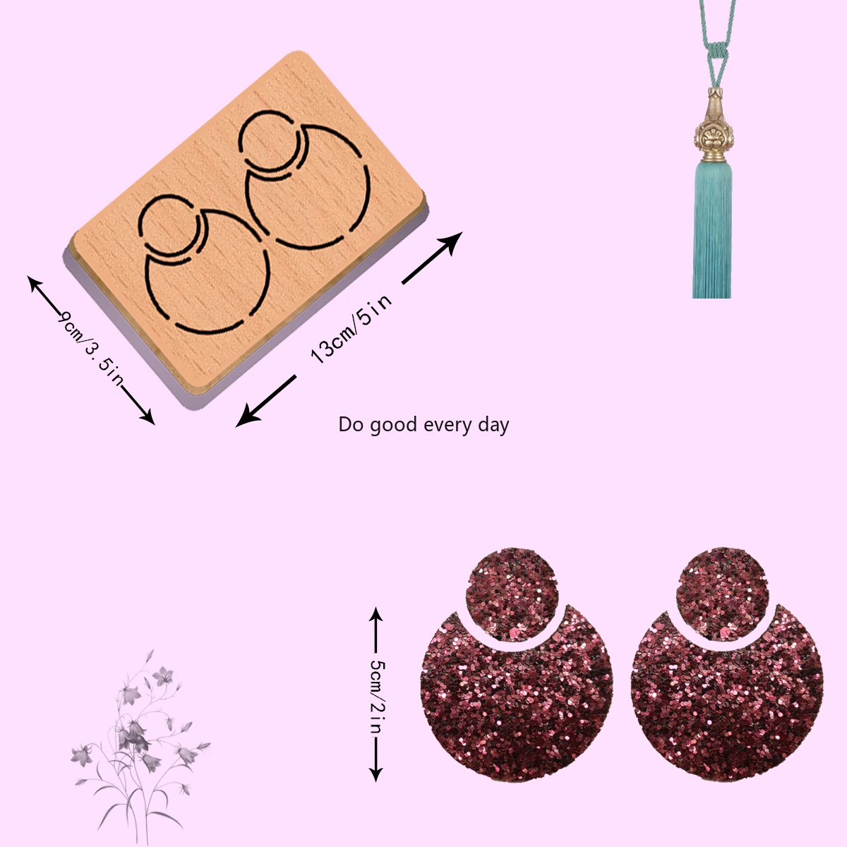 DIY1 Piece Different Styles 2&2.5 Inches Earring Wooden Cutting Die Suitable For Most CuttingChristmas