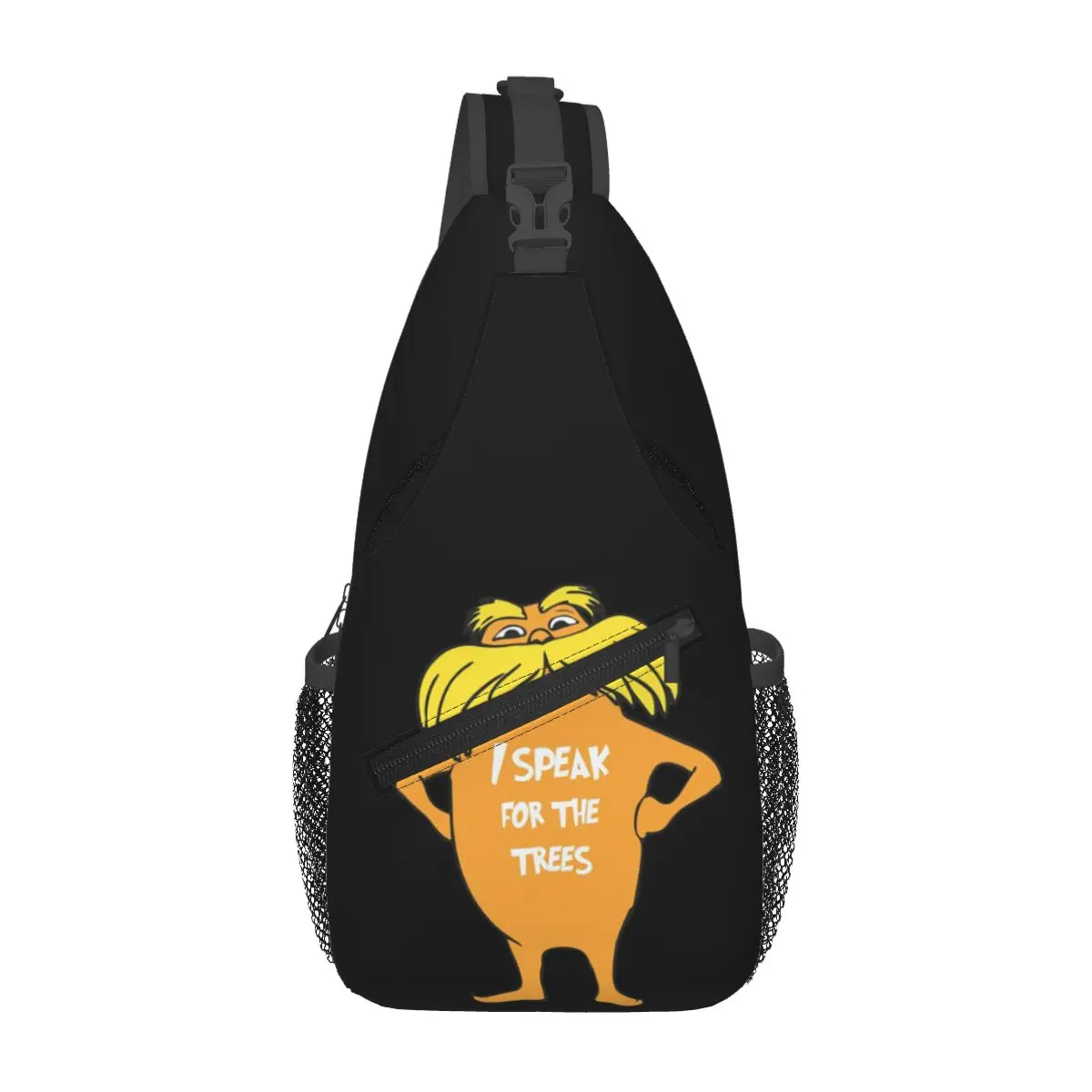 Lorax I Speak For The Trees So Cute Chest Bag Men Sling Crossbody Backpack Chest Bag Travel Hiking Daypack Shoulder Bag