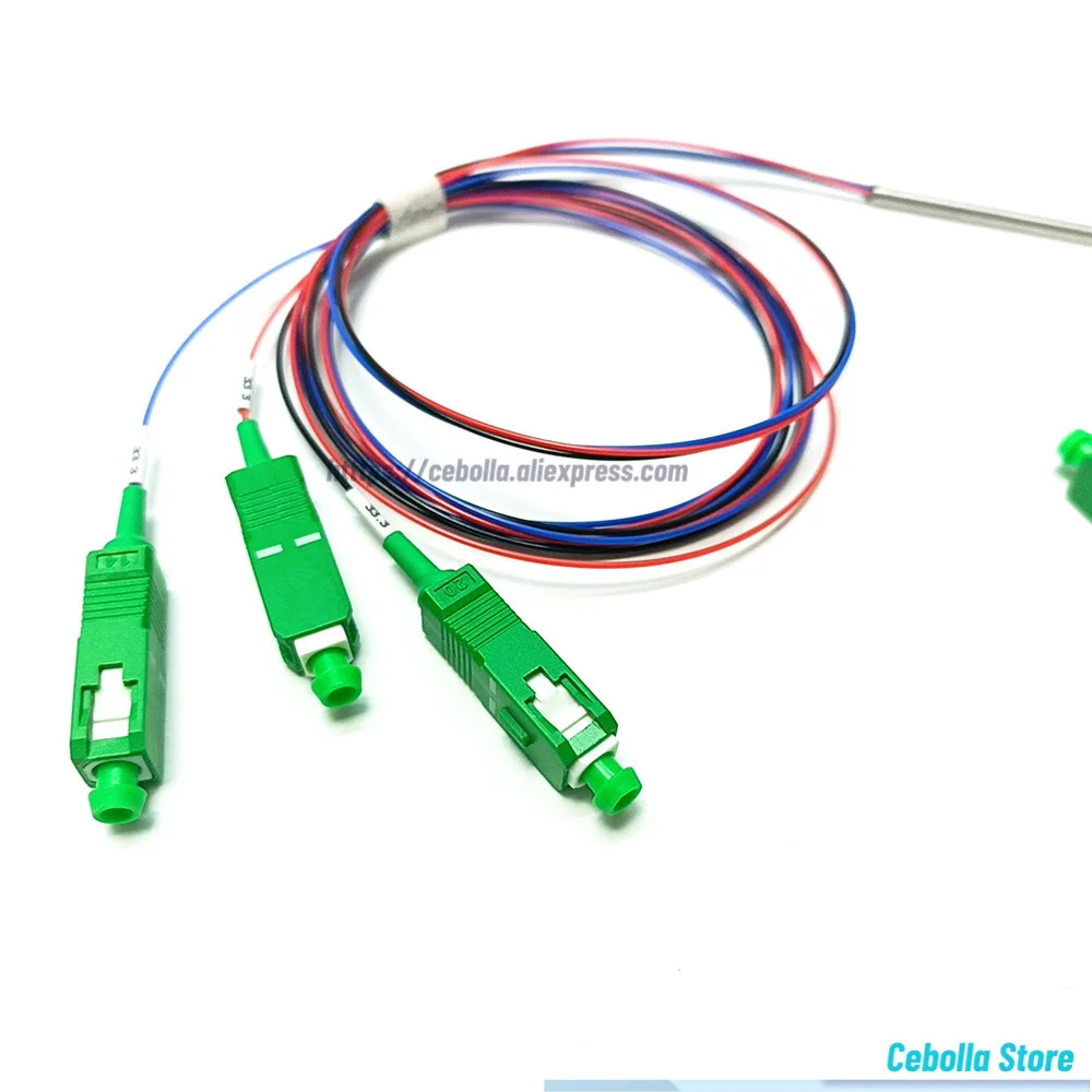 مقسم FBT من الألياف الضوئية 1X3 0.9 مم مع موصلات SC/APC SC/UPC 1310nm/1550nm #5