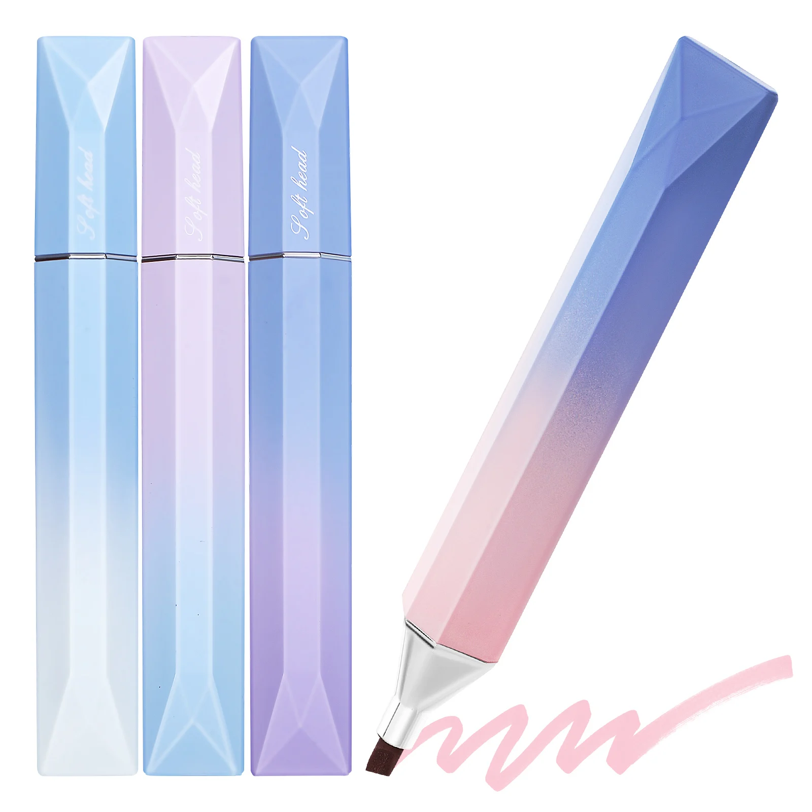 

4pcs Highlighter Pastel Chisel Tip Colored Pens Precision Application Book Marking No Bleed Office Desk Accessories Study