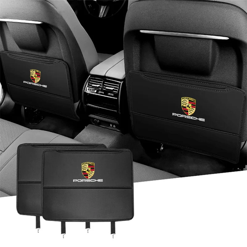 Tapete de proteção traseira para assento de carro, prevenção de sujeira, anti-chute, para porsche cayenne panamera macan 911 718 928 taycan cayman 918 pajun