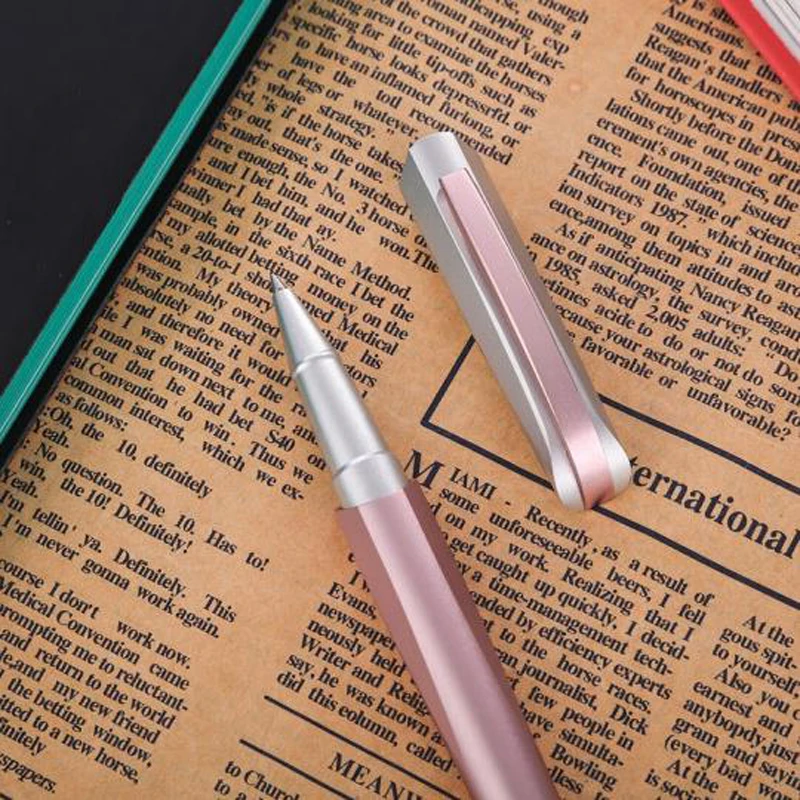 Picasso 960 Pink Aluminum Barrel Beauty Of Riemann Cutting Roller Ball Pen Refillable Ink Pen Luxurious Writing Gift Pen Set