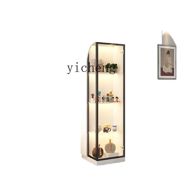 

Tqh Corner Cabinet Glass Wine Cabinet t Household Small Apartment with Wall Corner Side Cabinet