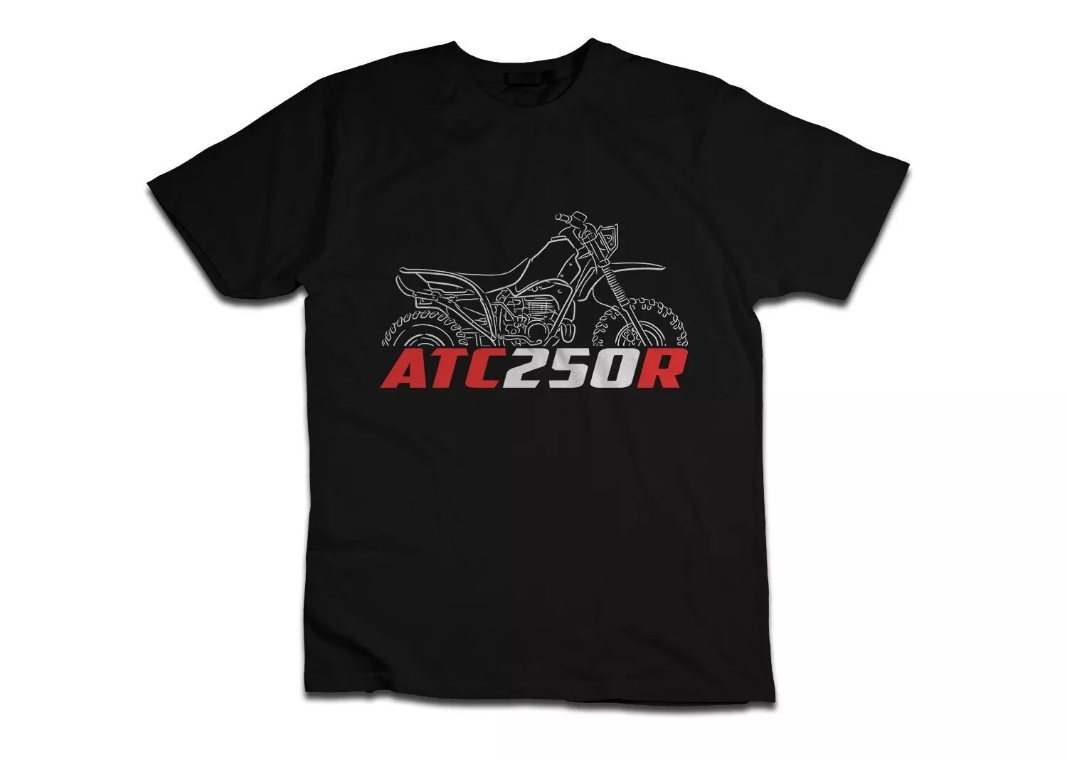 

2025 Summer Cotton Crew Neck Short Sleeve High Street Men's and Women's ATC250R Shirt Rider Lovers Motorcycle T-Shirt Large Size