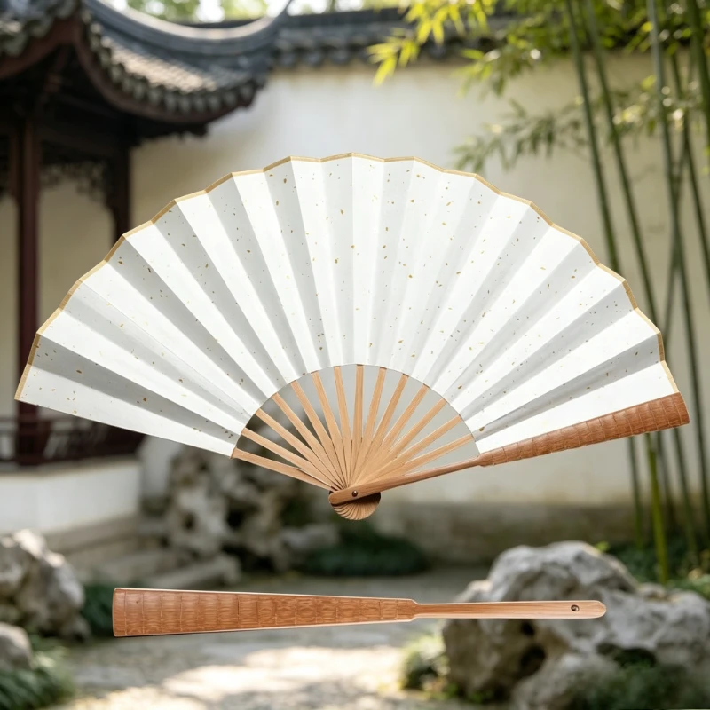 Blank Paper Bamboo Folding Fan Chinese Style Painting Craft Decor Gift Home Ornament Summer Cooling Hand Fan