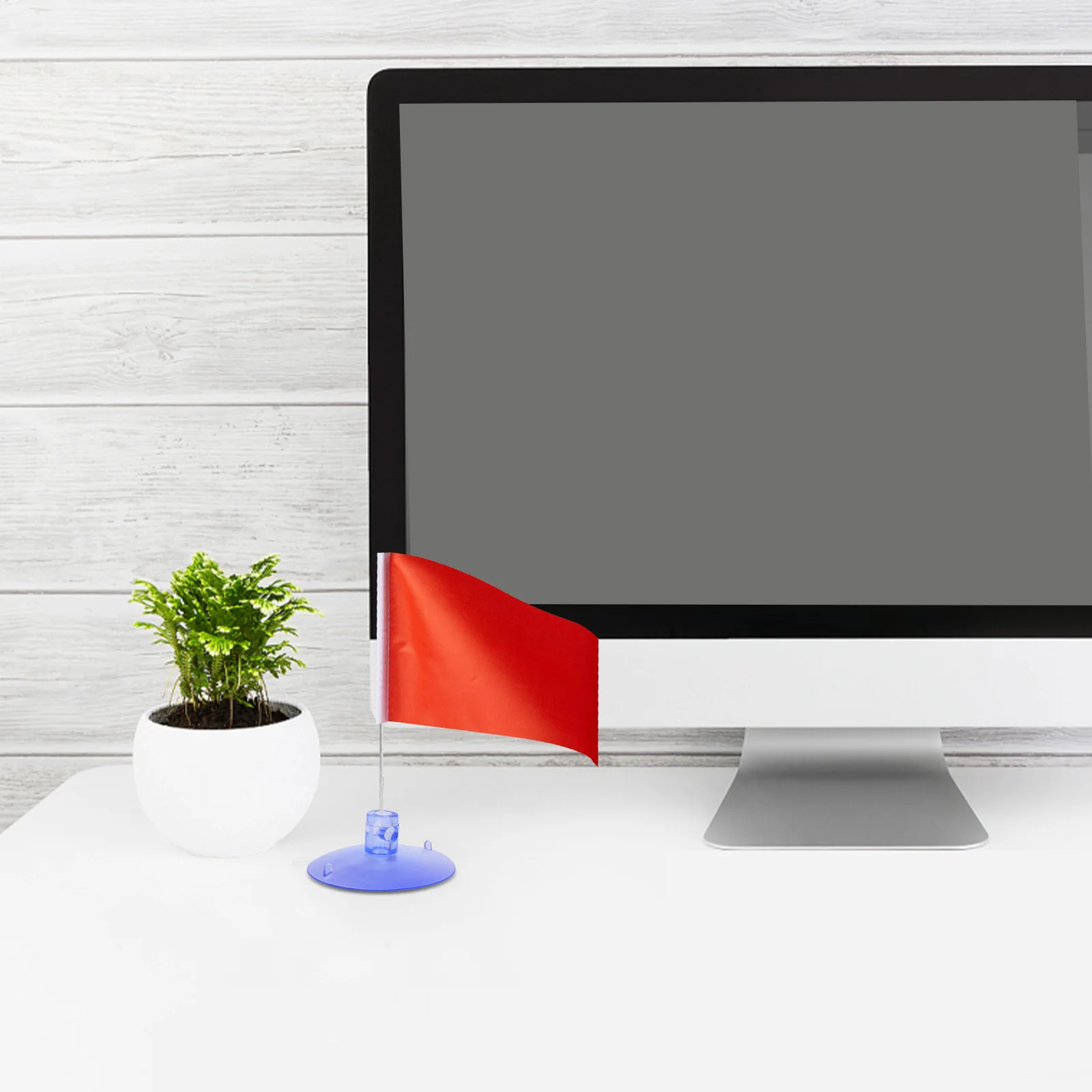 

10pcs Mini Suction Cup Flag Pole Mount Transparent Reusable For Car Desk Glass Strong Vacuum Holder - Clear Table Top