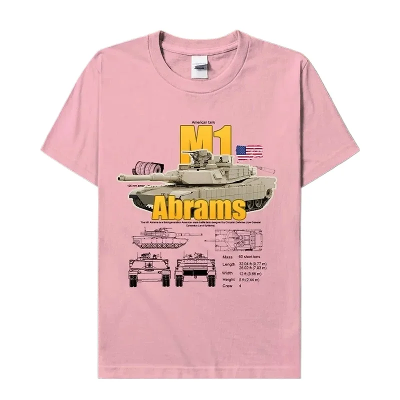 

US Army M1 Abrams Main Battle Tank T-Shirt 100% Cotton O-Neck Summer Short Sleeve Casual Mens T-shirt Size S-3XL
