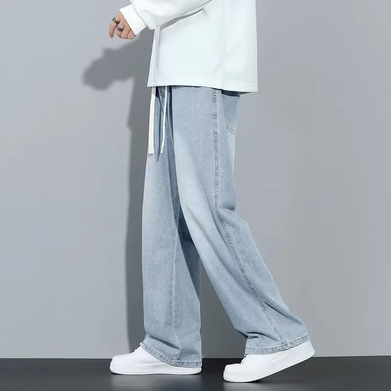 Jeans Men's Summer 2026 New Trend Loose Casual Pants Versatile Wide Leg Straight Pants Men's