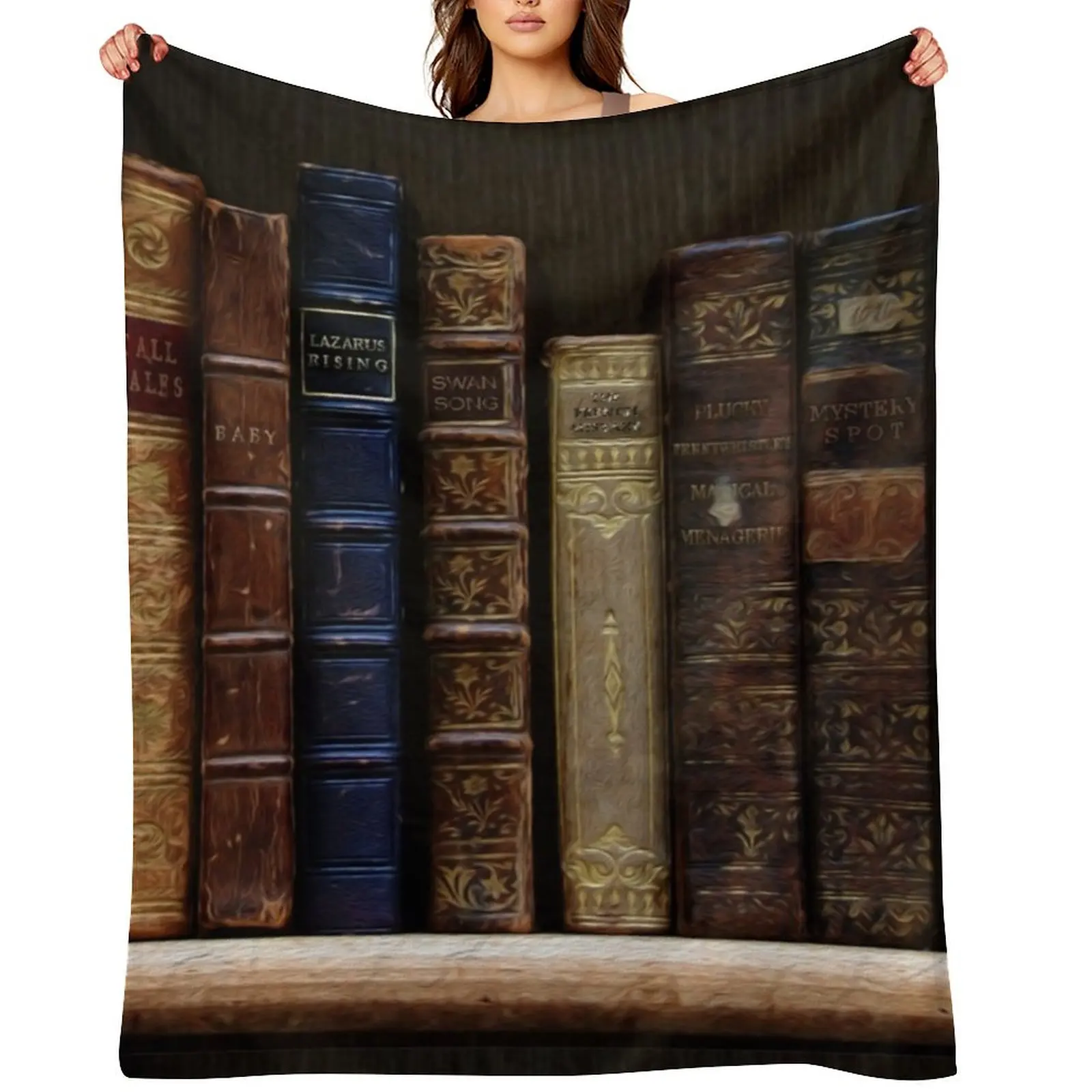 

Antique Books of Supernatural Episodes Graphic Art, Single and Repeating Pattern Throw Blanket Custom for sofa Blankets